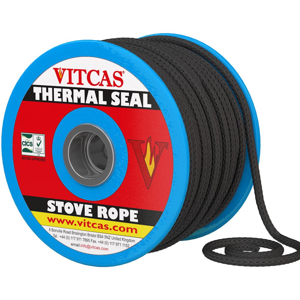 5m of Heat Resistant Sealing Rope Non Asbestos Fireplace Stove Rope 6mm 20mm 