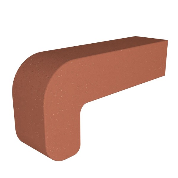 Vitcas Fire Brick Curved - Red (220mm x 100mm x 55mm)