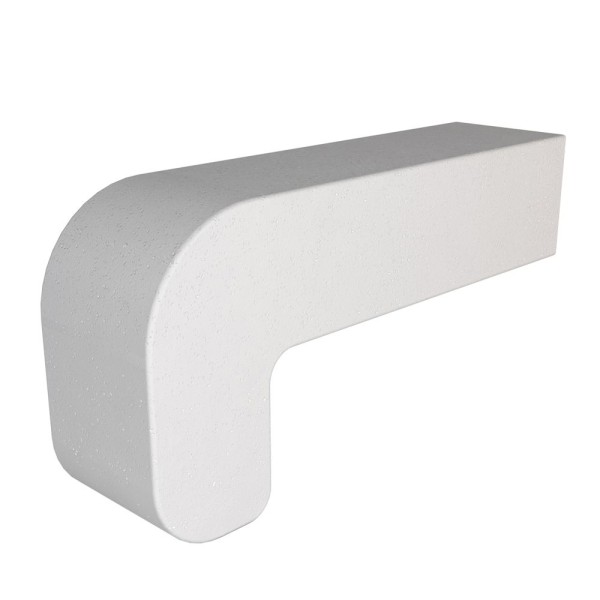 Vitcas Fire Brick Curved - White (220mm x 100mm x 55mm)