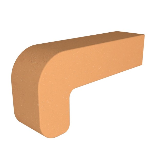 Vitcas Fire Brick Curved - Yellow (220mm x 100mm x 55mm)