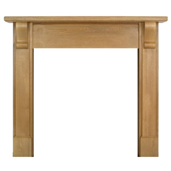 54'' Bedford Fire Surround - Solid Oak (Waxed),