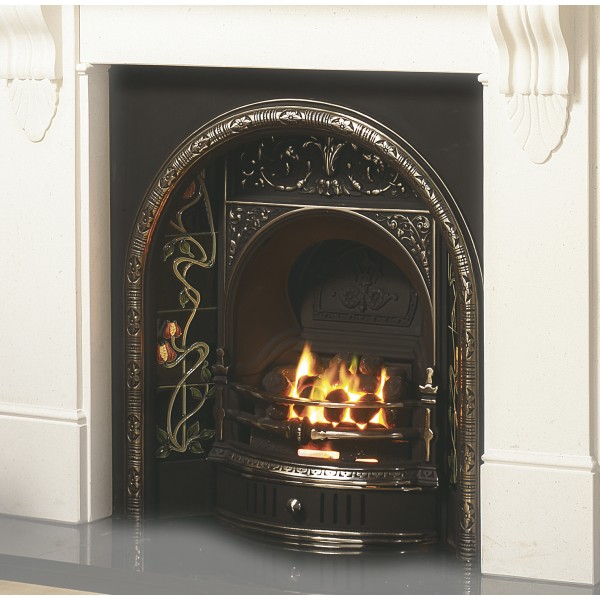 Belfast Cast Iron Tiled Insert - Highlight Polished, With Cast Back