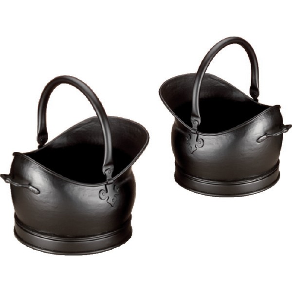 Set Of 2 Kenley Coal Buckets (Medium & Large) - Black