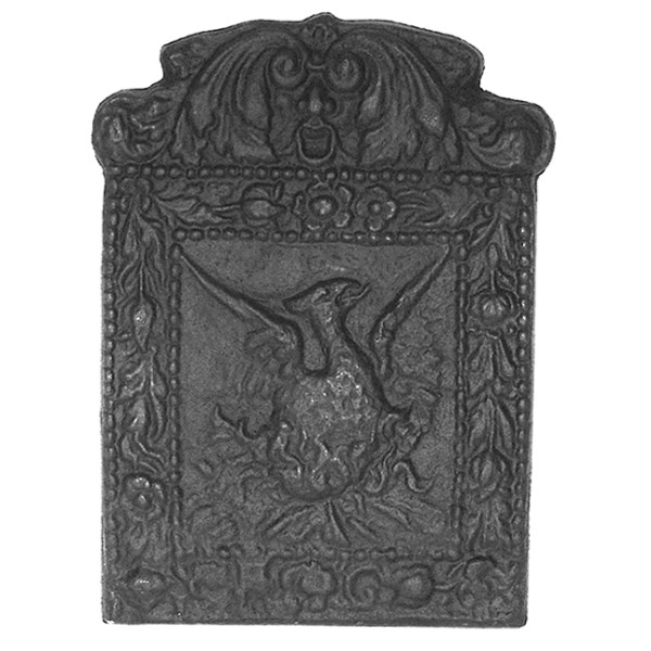 Phoenix Cast Iron Fire Back 18.5'' Wide - Cast Iron