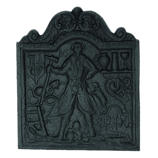 Ironfounder Cast Iron Fire Back 19.5'' Wide - Cast Iron