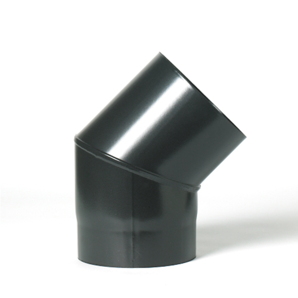 5'' Diameter 45 DegreeElbow - Vitreous Enamelled - Matt Black 