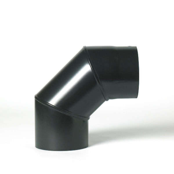 4'' Diameter 90 Degree Elbow - Vitreous Enamelled - Matt Black