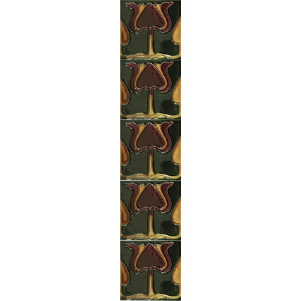LGC003 Tube Lined Fireplace Tiles (Set of 10)