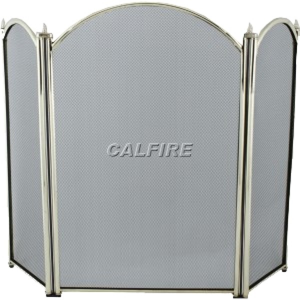 26'' 3 Fold Fire Screen - Brass Plated