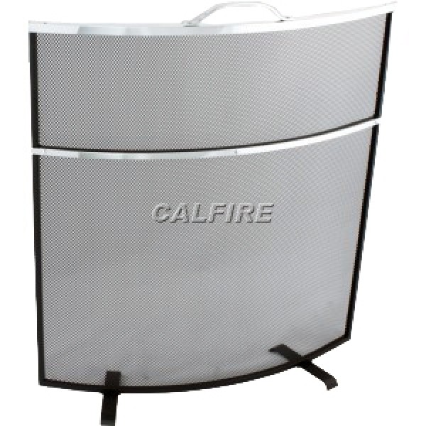 24'' Curved Deluxe Fire Screen - The Noble Collection - Aluminium Trim