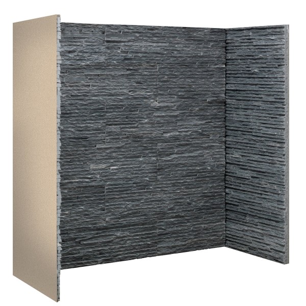 Waterfall Charcoal Slate Chamber Set (3 pieces, Both sides and back)