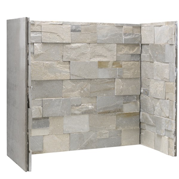 Dove Grey Stone Stove Chamber Set (3 pieces, Both sides and back)