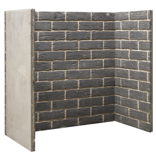 Grey Brick Stove Chamber Set (3 pieces, Both sides and back)