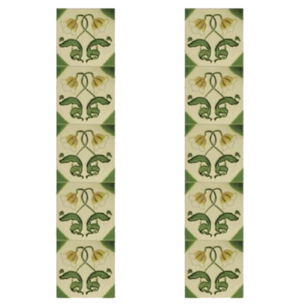 LGC042 Tube Lined Fireplace Tiles (Set of 10)