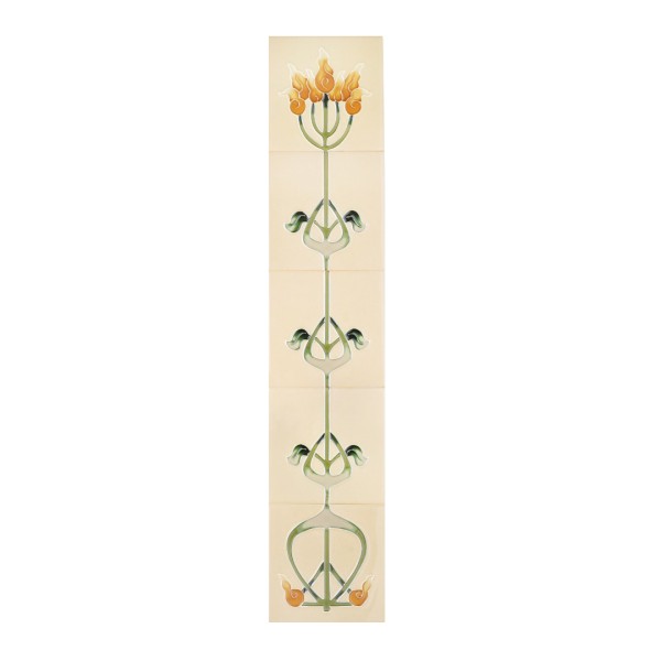 Liberty Honey Yellow Fireplace Tiles - Tube Lined (Set of 10)