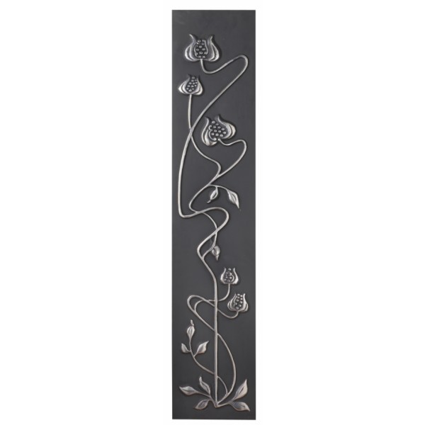 Mediterranean Poppy Highlighted Cast Iron Fireplace Sleeves (2 Sleeves)