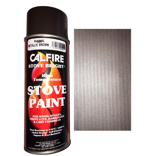 Stovebright High Temperature Paint - 6159 (400ml Aerosol) - Metallic Brown