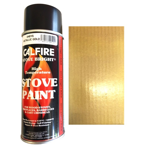 Stovebright High Temperature Paint - 6302 (400ml Aerosol) - Gold