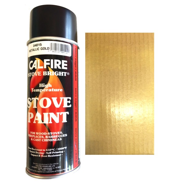 Stovebright High Temperature Paint - 6302 (400ml Aerosol) - Gold