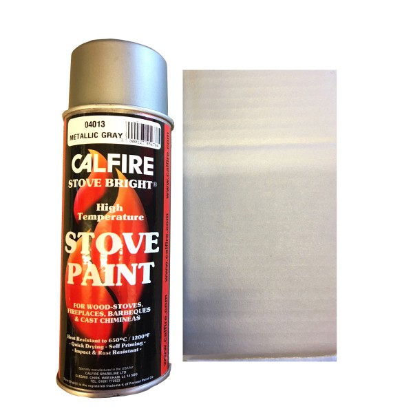 Stovebright High Temperature Paint - 6193 (400ml Aerosol) - Metallic Grey