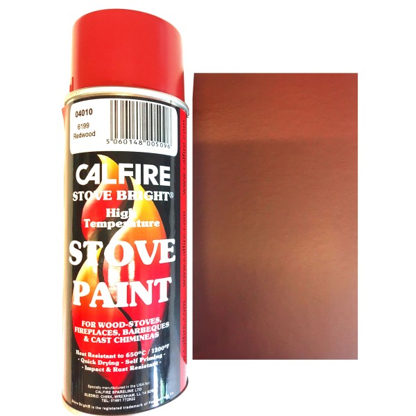 Stovebright High Temperature Paint - 6199 (400ml Aerosol) - Redwood
