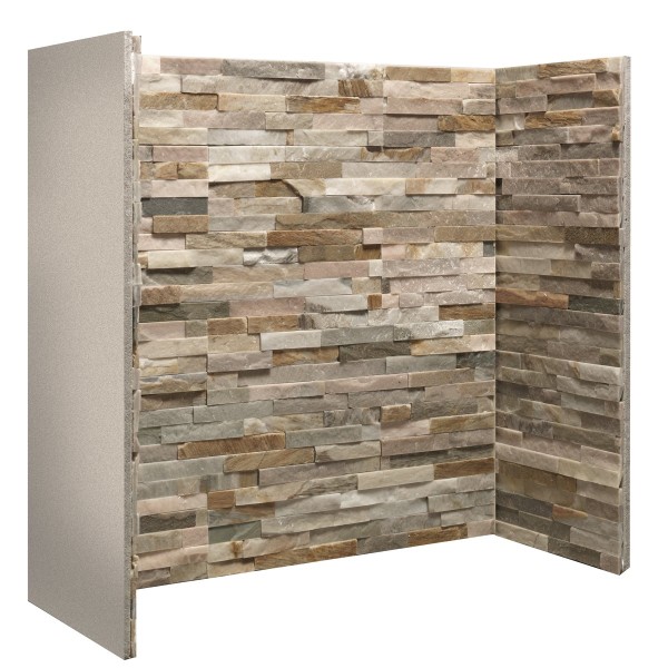 Staggered Oyster Slate Chamber Set (3 pieces, Both sides and back)