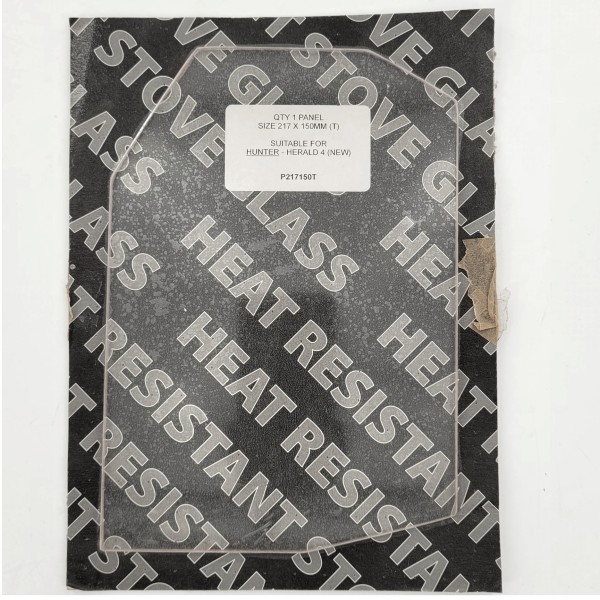 Stove Glass For The Herald 4 (New) Double Door Stove From Hunter - 4mm Ceramic Glass