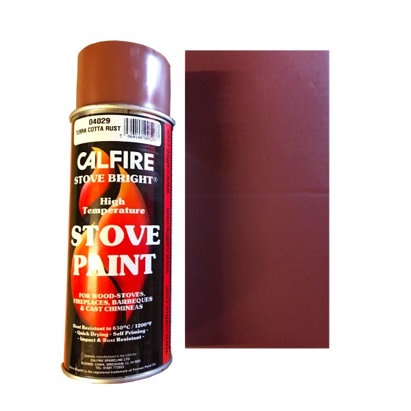 Stovebright High Temperature Paint - 1A62H302 (400ml Aerosol) - Terra Cotta Rust