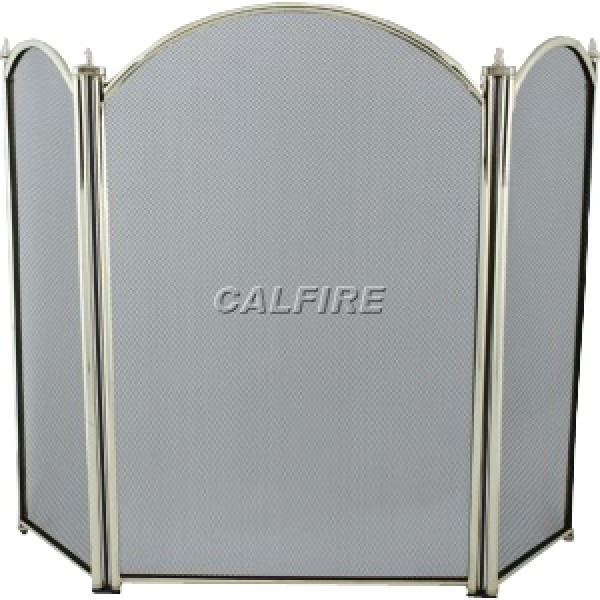 29.5'' 3 Fold Fire Screen - Antique Plated