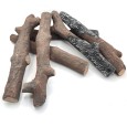 Large Ceramic Gas Fire Logs Set of 6 Logs Suits Gas & Ethanol Fires ##SALE width=
