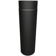 6'' Diameter X 0.5M Length Flue Pipe - Vitreous Enamelled - Matt Black