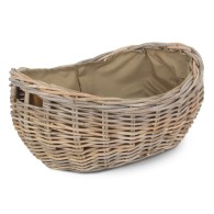 Boat Rattan Log Basket - Small - Cordura Lining ##SALE