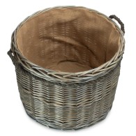 Round Log Basket - Medium - Antique Wash