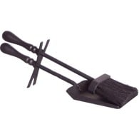 15'' Traditional Top  Hearth Tidy - Black