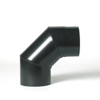 6'' Diameter 90 Degree Elbow - Vitreous Enamelled - Matt Black