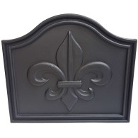 Fleur De Lys Cast Iron Fire Back 23'' Wide - Cast Iron ##SALE