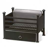 Small Pendle (No Back) Fire Basket - Matt Black