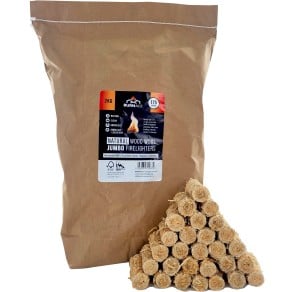 BURNACE Wood Wool Firelighters 2kg Natural Fire Starters Jumbo Size Eco Friendly (175 Approx) and Perfect for BBQs, Pizza Ovens, Fire Pits and Campfires ##SALE