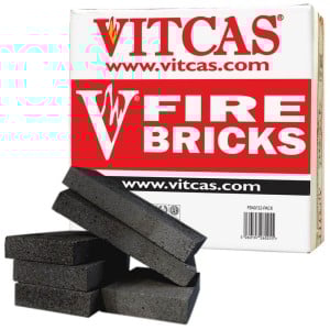 Vitcas 6 Fire Bricks Replacement Box - Black (230x114x30mm)