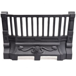 16'' Art Nouveau Cast Iron Fire Front - Black B15