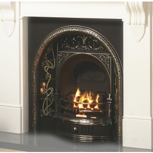 Belfast Cast Iron Tiled Insert - Highlight Polished, With Cast Back