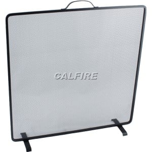 Custom Size Flat Square Fire Screen - The Noble Collection - Black