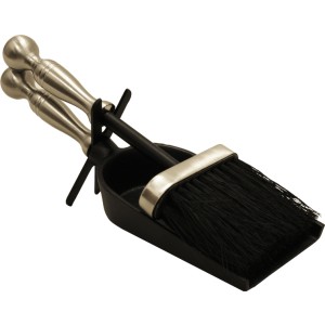 12'' Ball Top Hearth Tidy - Black & Pewter