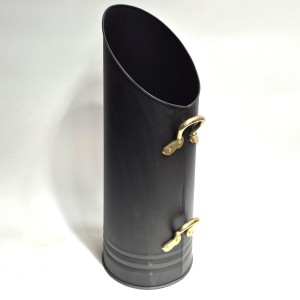 Norfolk Hod Coal Bucket - Black & Solid Brass