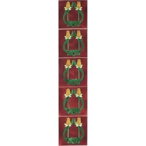 HEB093 / LGC085 Fireplace Tiles - Tube Lined (Set of 10)