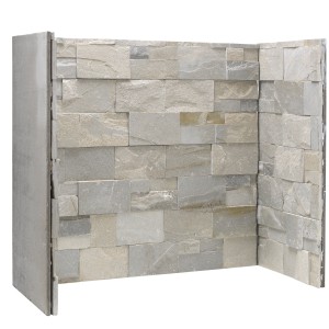 Dove Grey Stone Stove Chamber Set (3 pieces, Both sides and back)