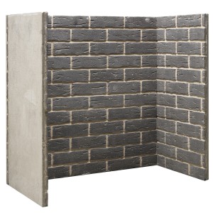 Grey Brick Stove Chamber Set (3 pieces, Both sides and back)