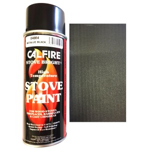 Stovebright High Temperature Paint - 6309 (400ml Aerosol) - Metallic Black