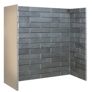 Porcelain Brickbond Chamber Set (3 pieces, Both sides and back)