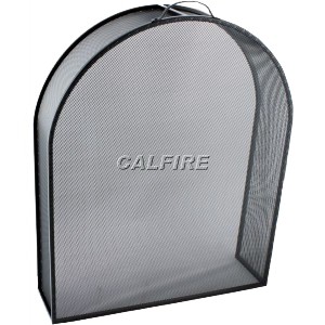 Custom Size Arched Box Fire Screen - The Noble Collection - Black